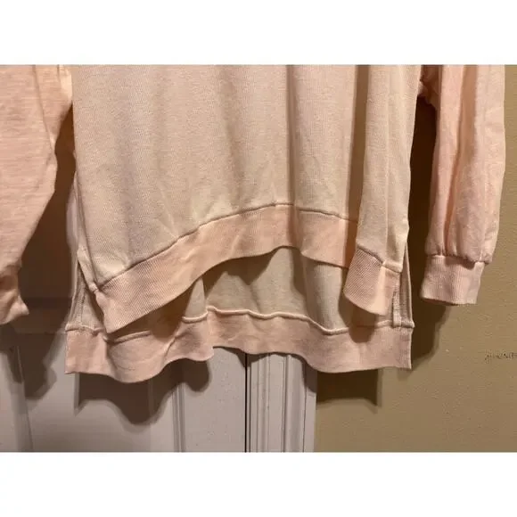 Free People We The Free Feelin It Pink Patchwork Slouchy Long Sleeve Top Small - Picture 4 of 10